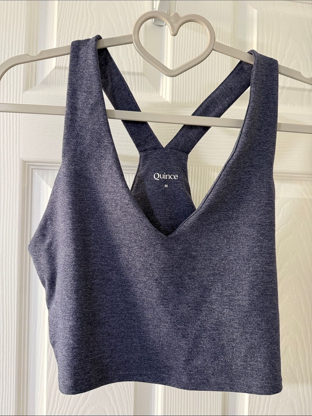 Quince Women's Navy Crossback Crop Tank